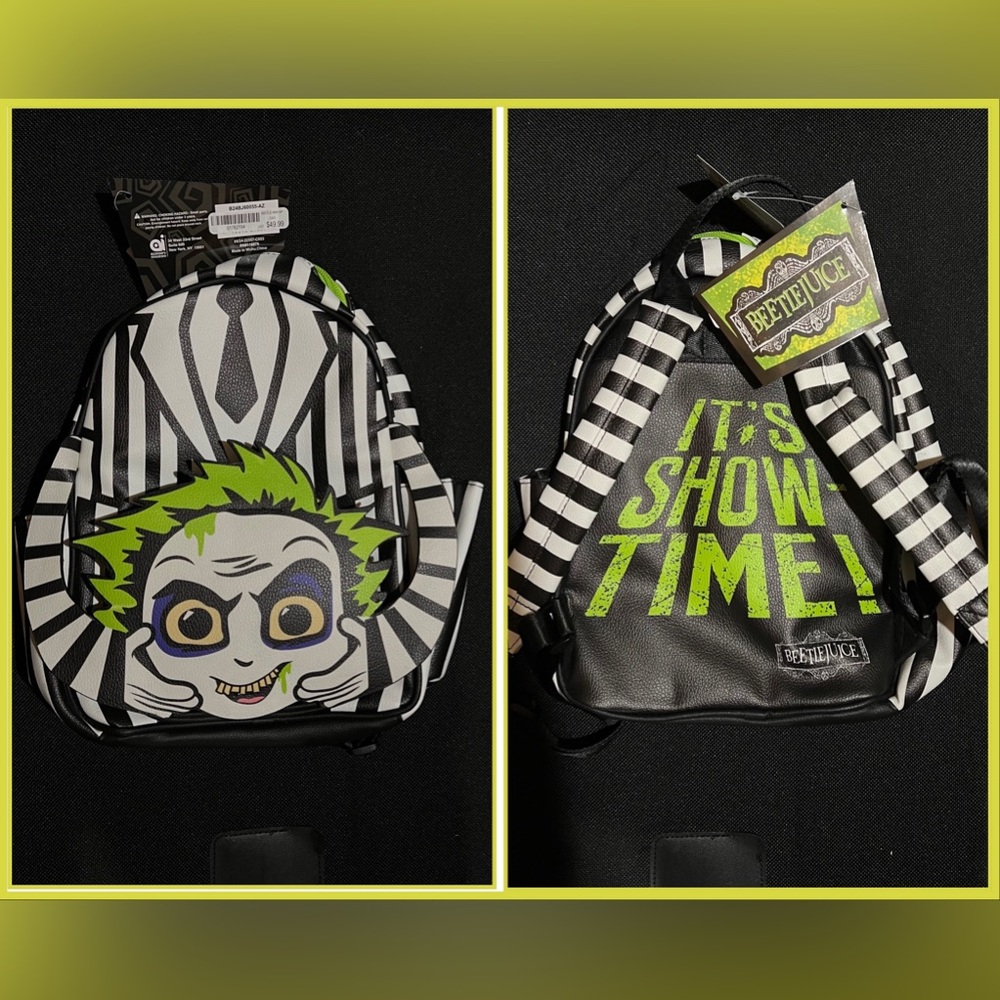 Beetlejuice Vegan Leather cosplay Backpack
